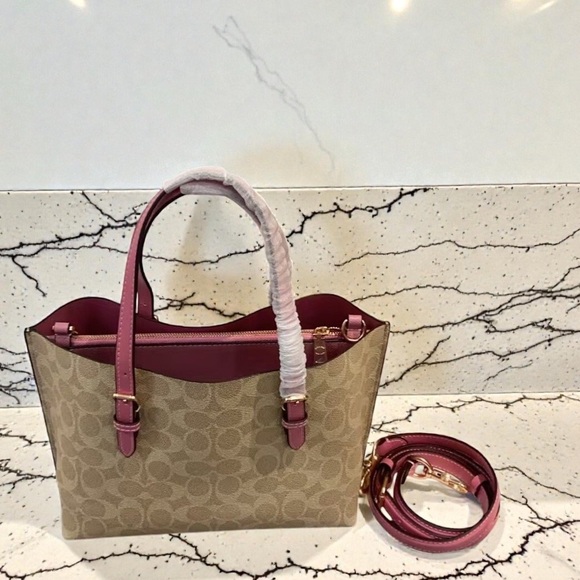 ✨Coach Pink Signature Canvas Crossbody Tote - Picture 3 of 9